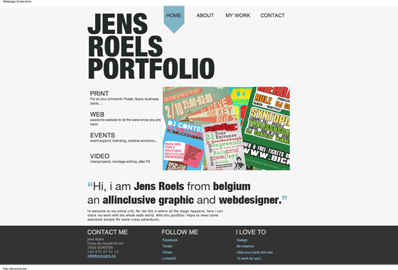 Websites: Jens Roels port folio